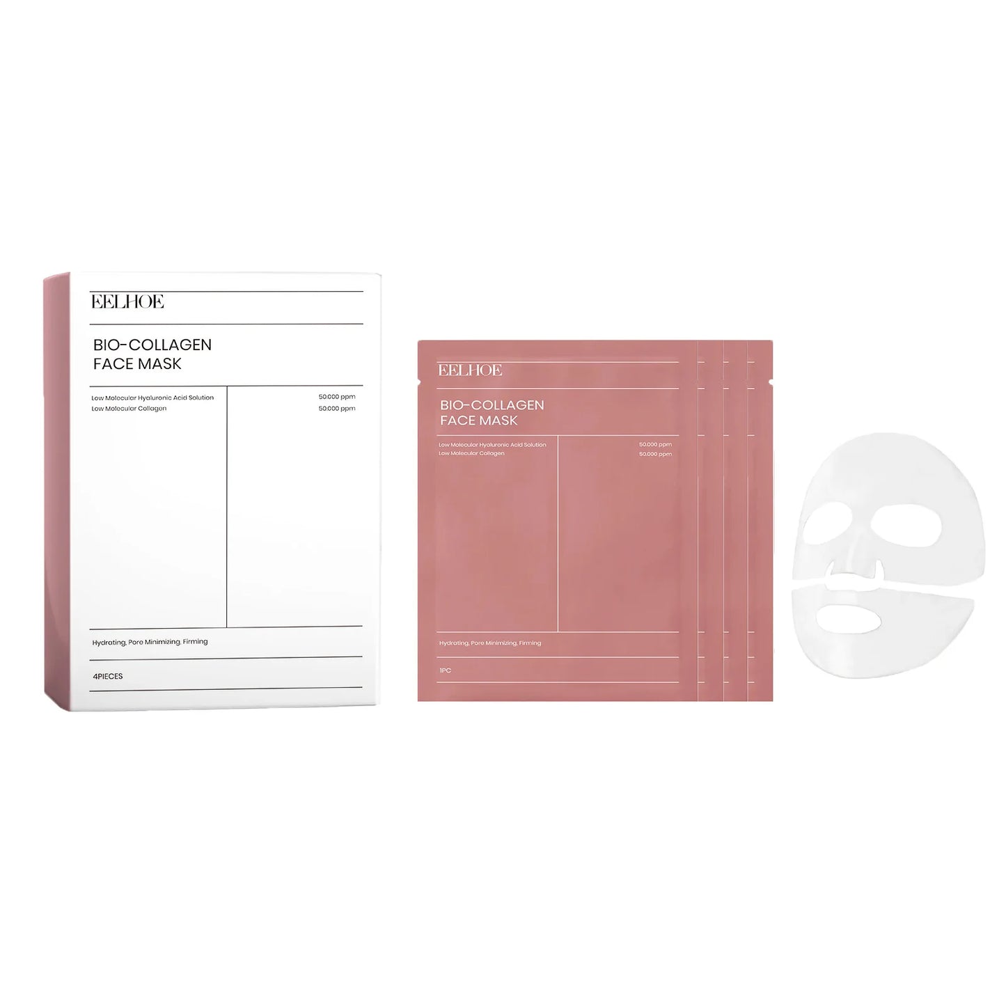 EELHOE Collagen Face Mask Moisturizing Enhance Skin Elasticity Glowing Improve Skin Texture Nourishing Hydrating Facial Mask