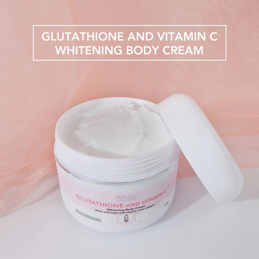AILKE Glutathione & Vitamin C Kit,With Whitening Lotion,Moisturizing Cream,Lightening Soap, Spa Oil,Glowing Body Cream,Gift Set
