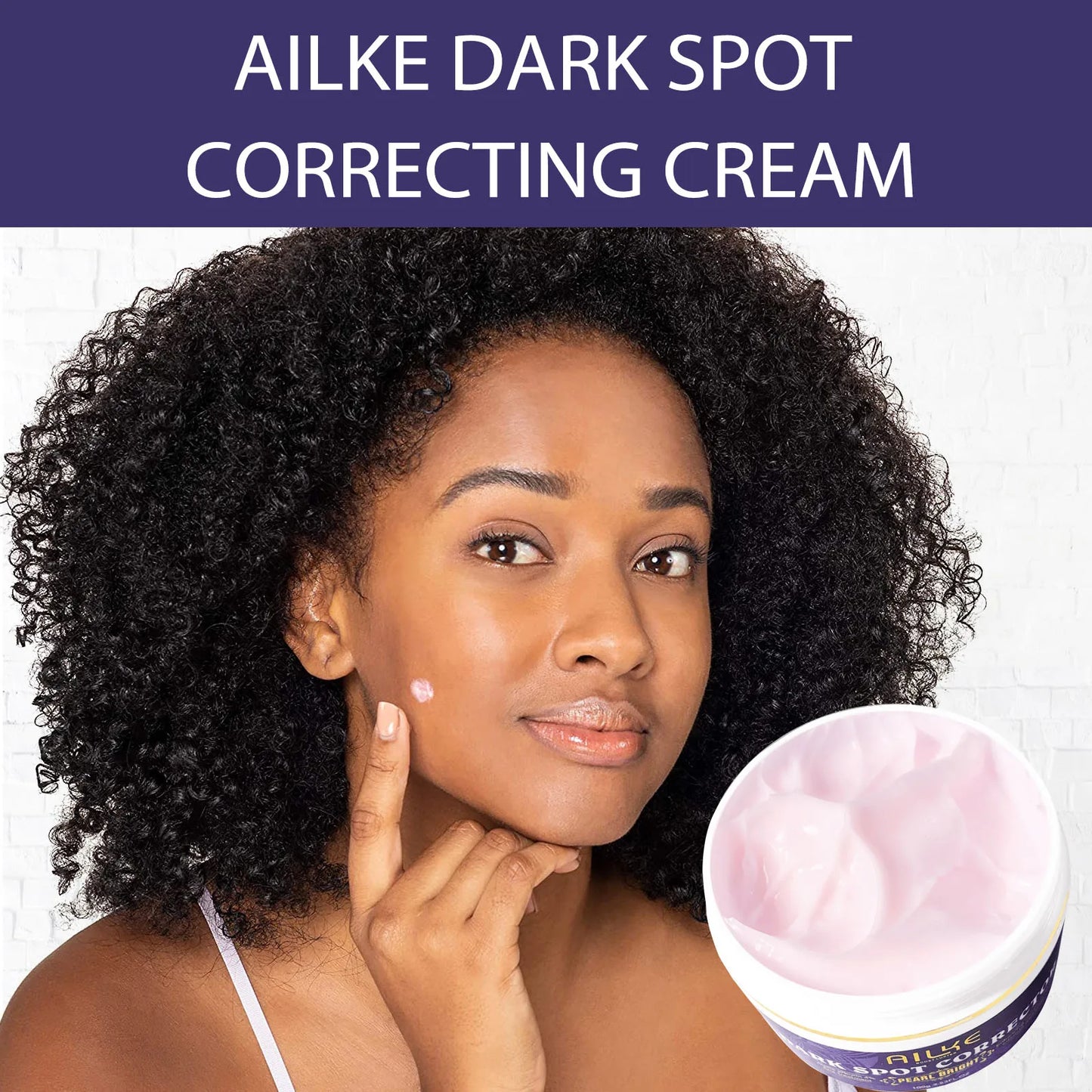 AILKE Double Glutathione Dark Spots Remover Face Cream, For Armpit, Elbows, Legs, White Spots, Age Spots, Sun Spots, Freckles