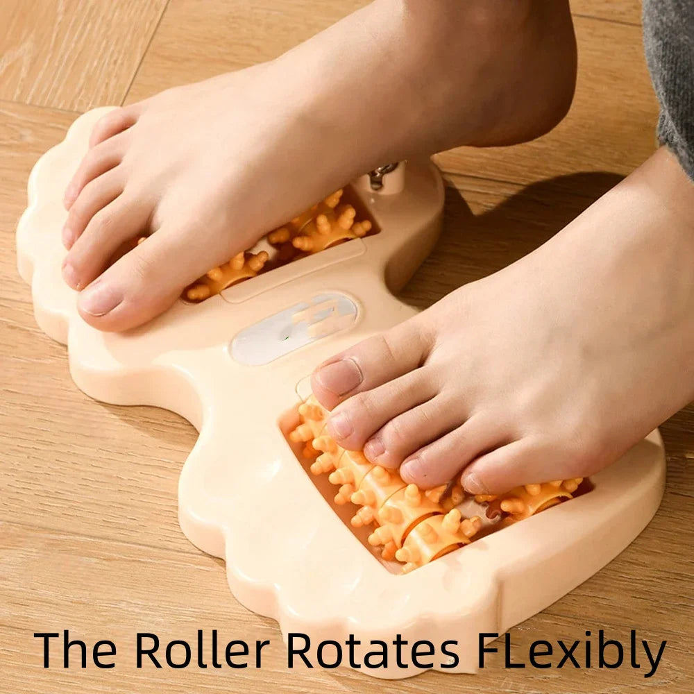 Dual Foot Massager Magnetic Beads Roller Acupoint Relief