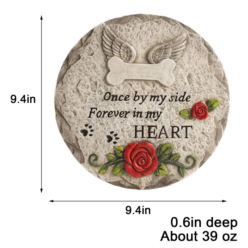 Pet Memorial Stone for Loss Dog or Cat, Dog Passing Away Bereavement Sympathy Gifts, Pet Grave Markers with Paw