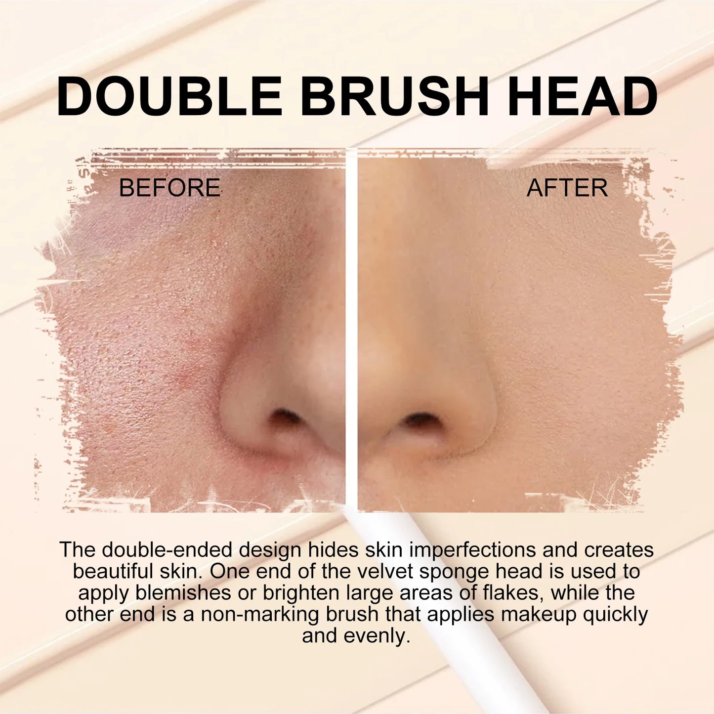 EELHOE Double Head Concealer Cover Acne Spot Highlighter Brightening Dual Shadow Long Lasting Matte Cosmetic Invisible Pore