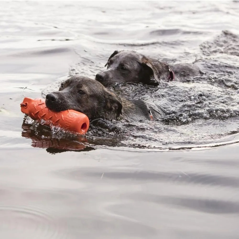 KONG Training Dummy Rope Bumper Dog Toy - Durable Floating Retriever for Fetch & Training - 2 Pack (Orange, Extra Large)