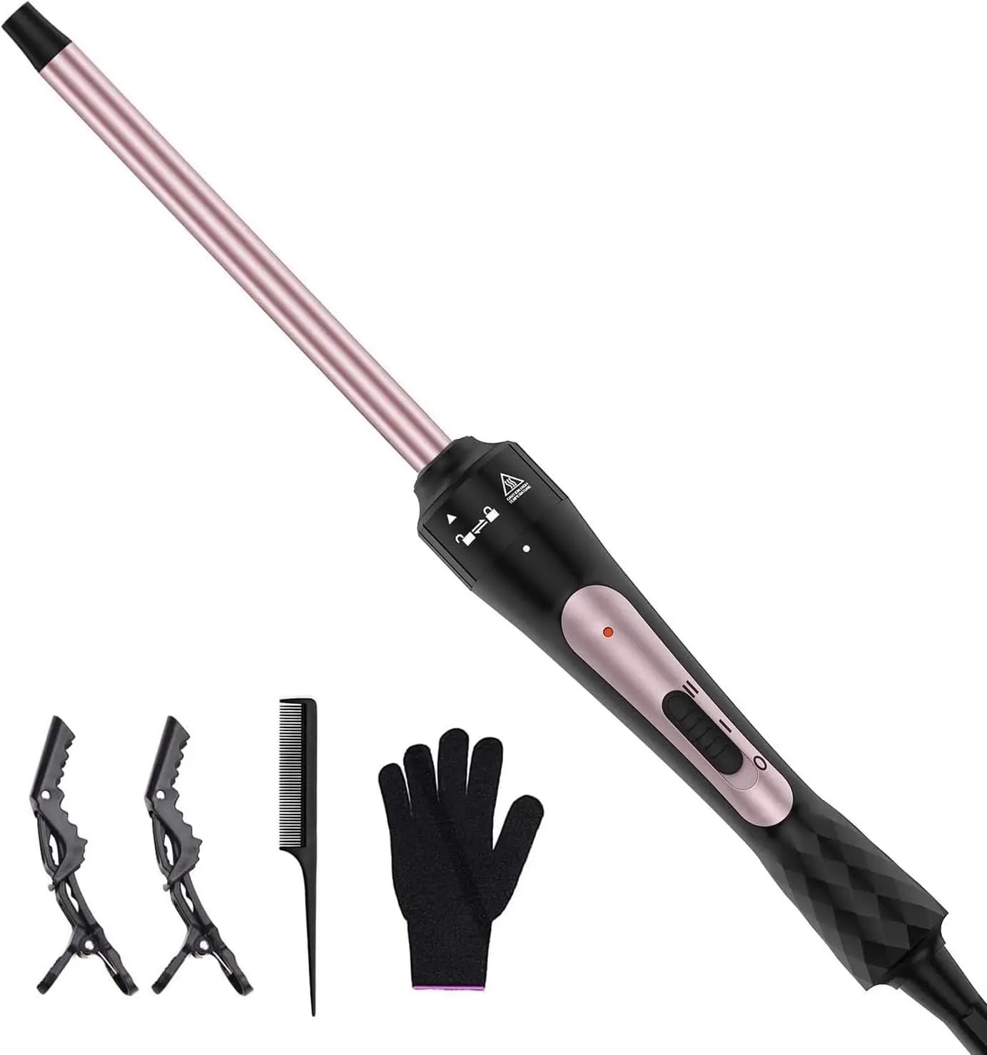 3 8 Inch Tourmaline Ceramic Curling Wand for Short Hair
