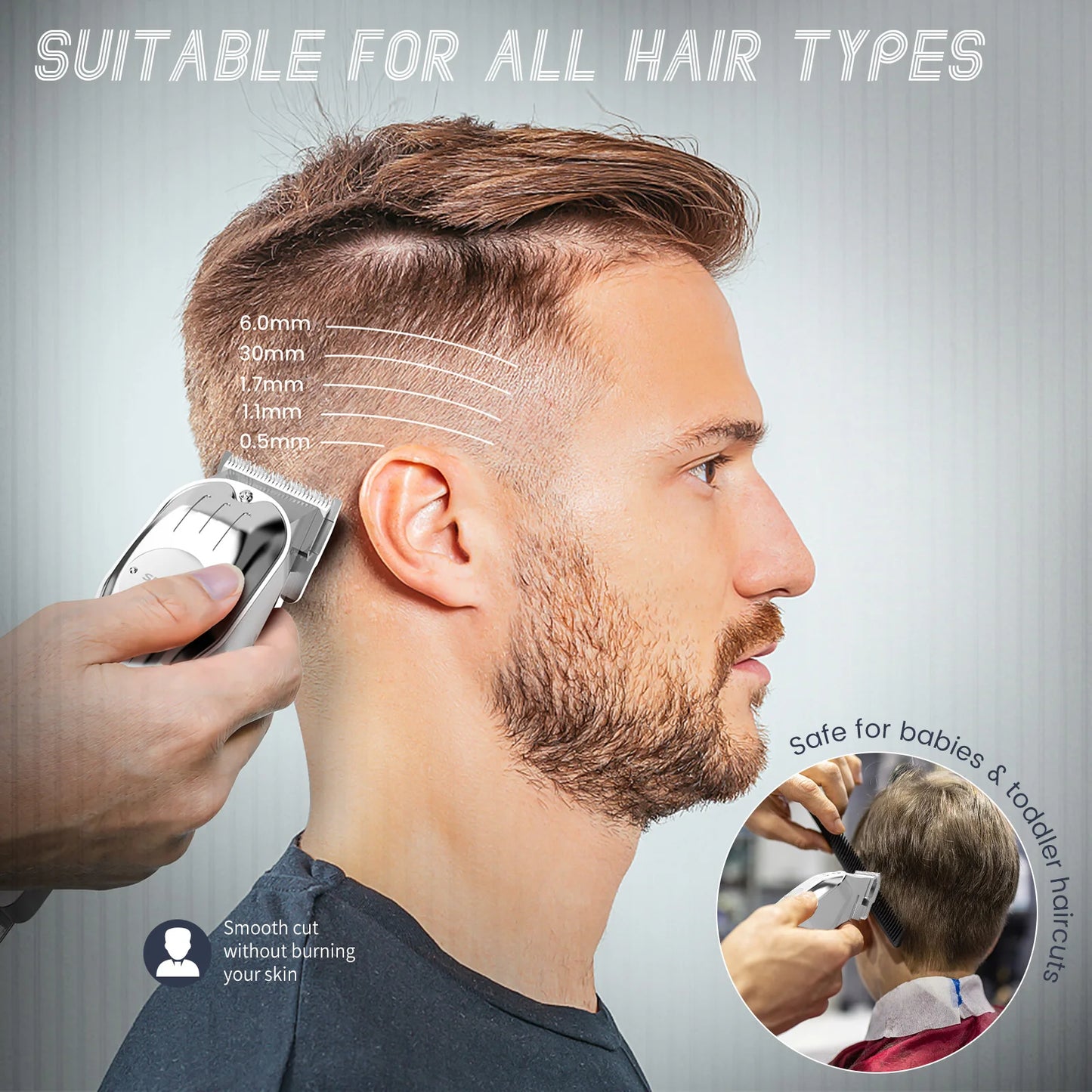 Sejoy Professional Hair Clipper Kit For Men Cordless