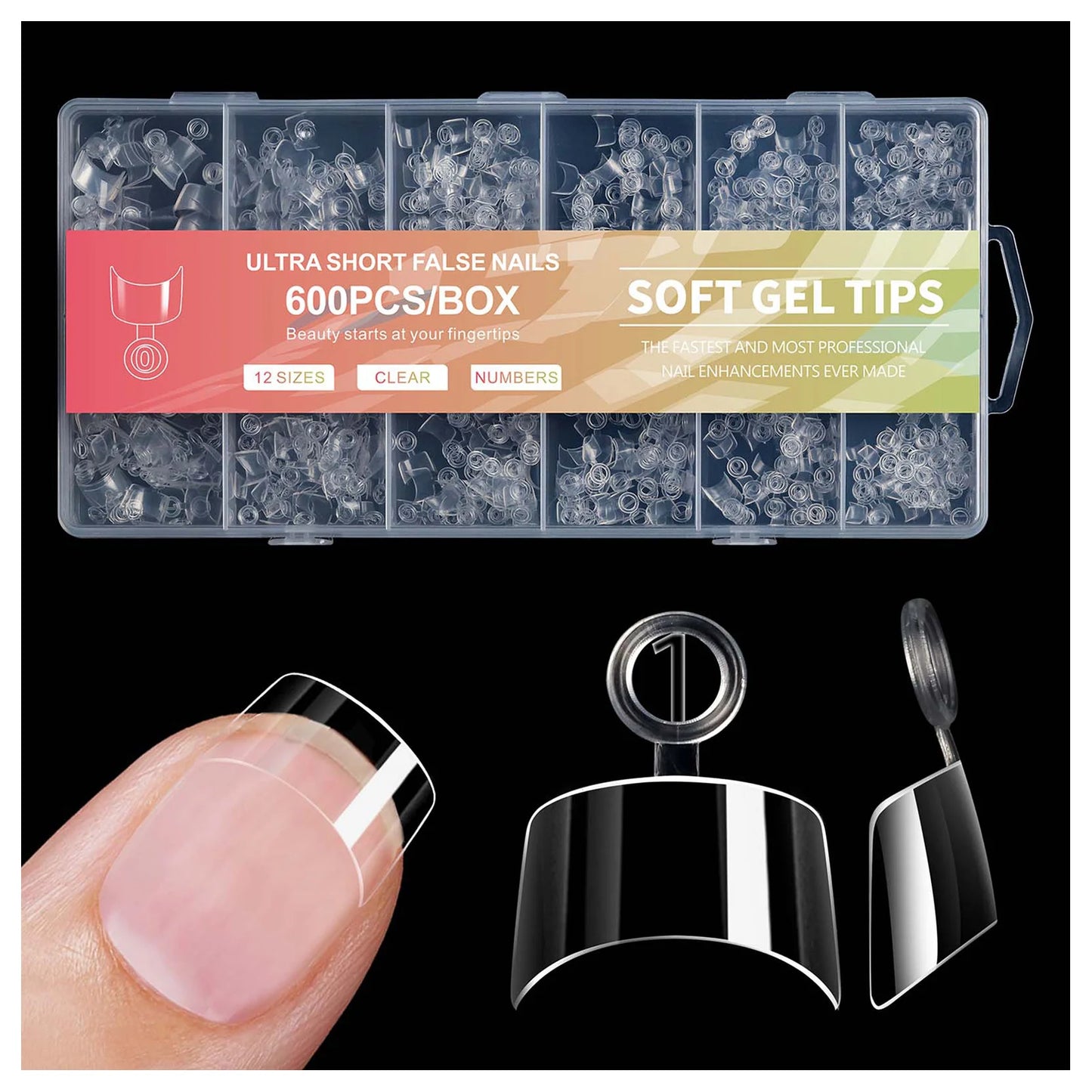 600Pcs Short Square Matte Press On Nails Ultra Short Fake Nail Tips No Filling Required Glue Free False Nails For Women