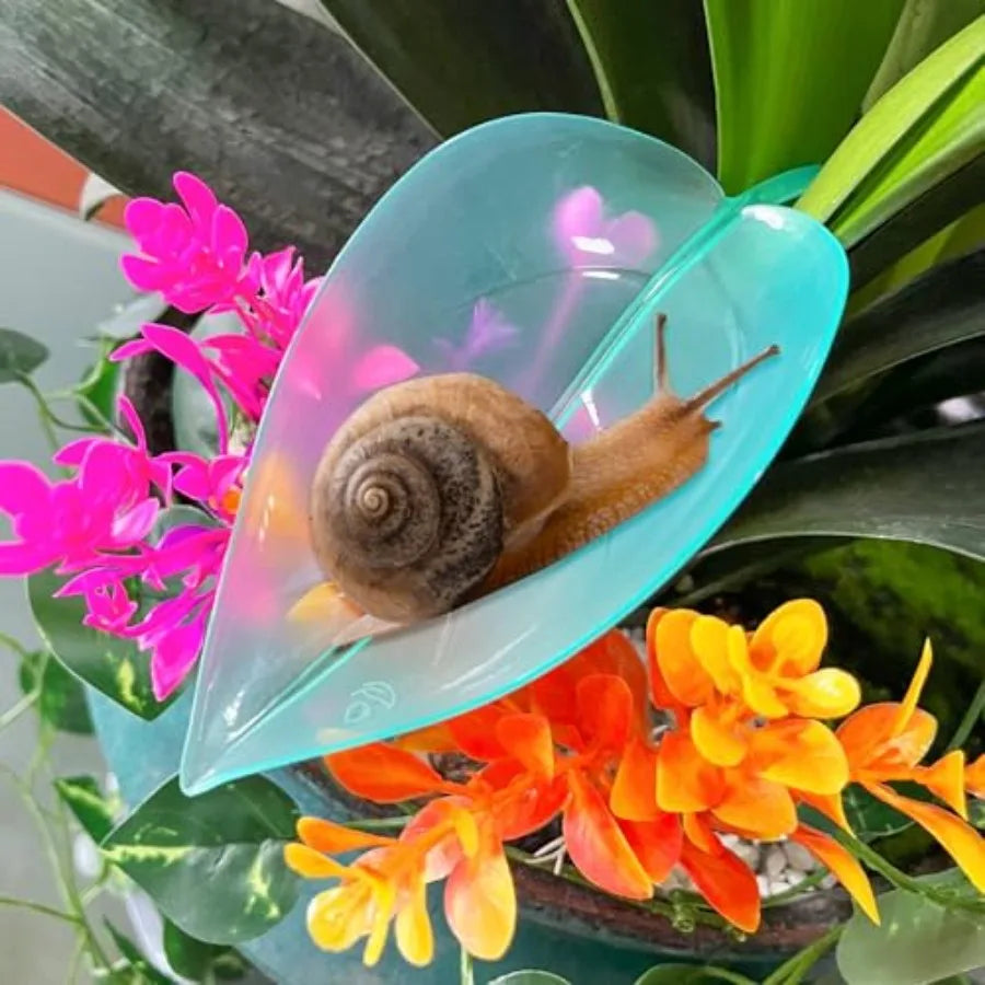 10Pcs Crested Gecko Tank Accessories Leaf Shape Bearded Dragon Basking Platform with Suction Cups Tree Frog Tank and Crested Ge