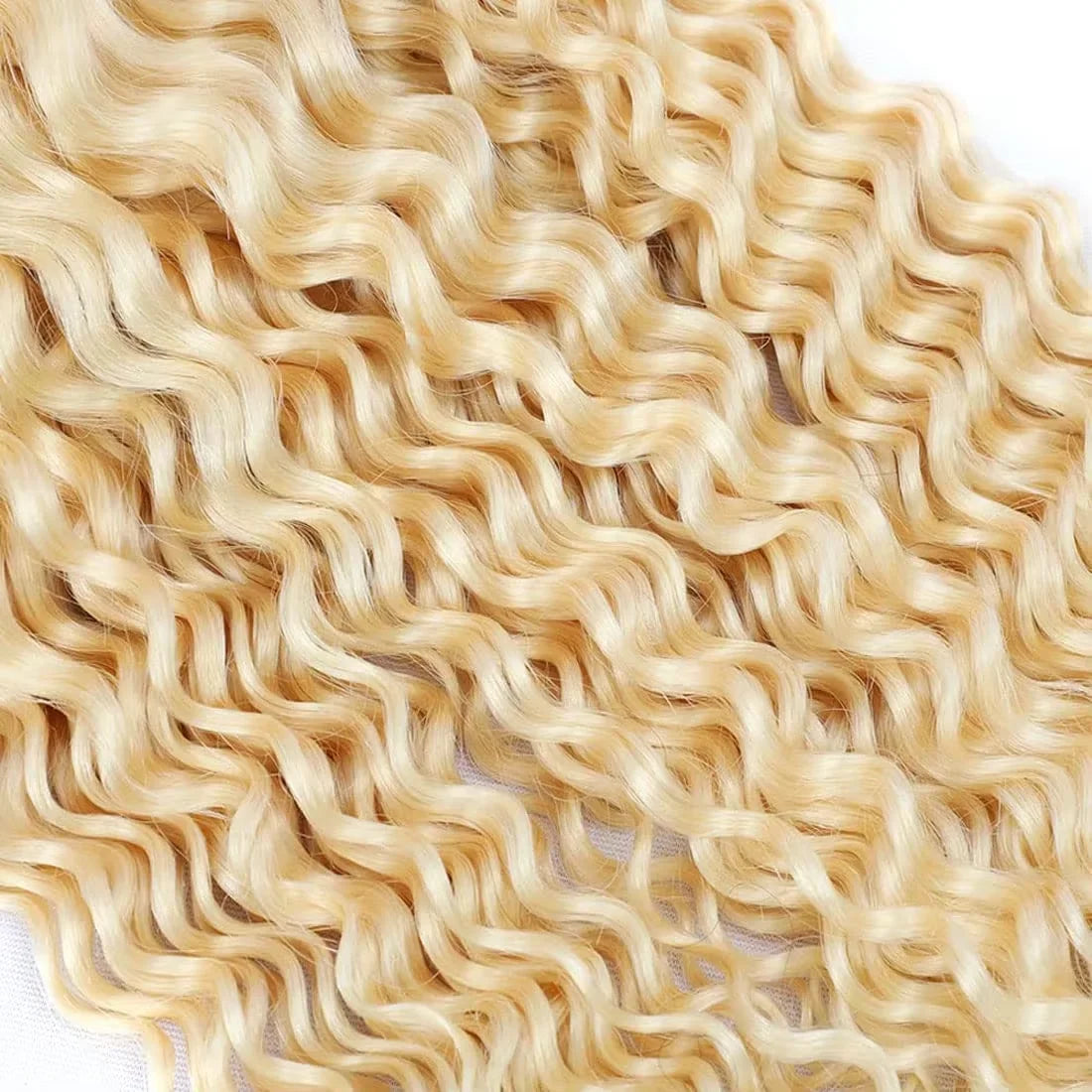 613 Blonde Deep Wave Vietnamese Curly Human Hair Bundles 28 30 32 Inch 1 2 3 Bundle Deals 100% Virgin Remy Hair Weave Extensions