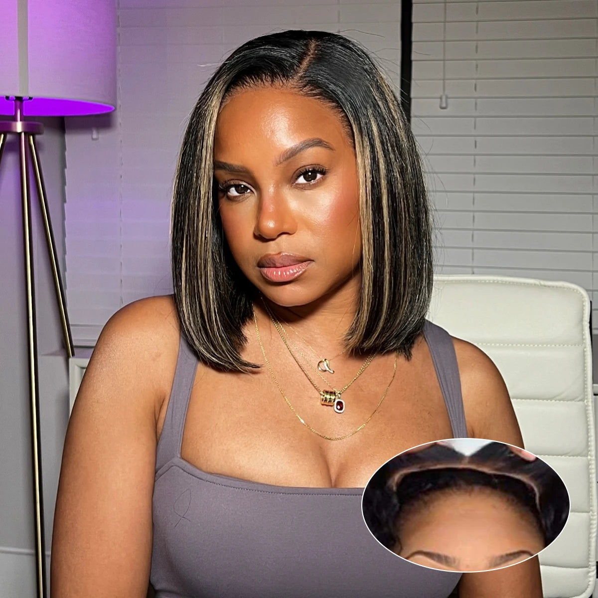 Glueless Bob Wig Human Hair Pre Plucked 5x5 Lace Front
