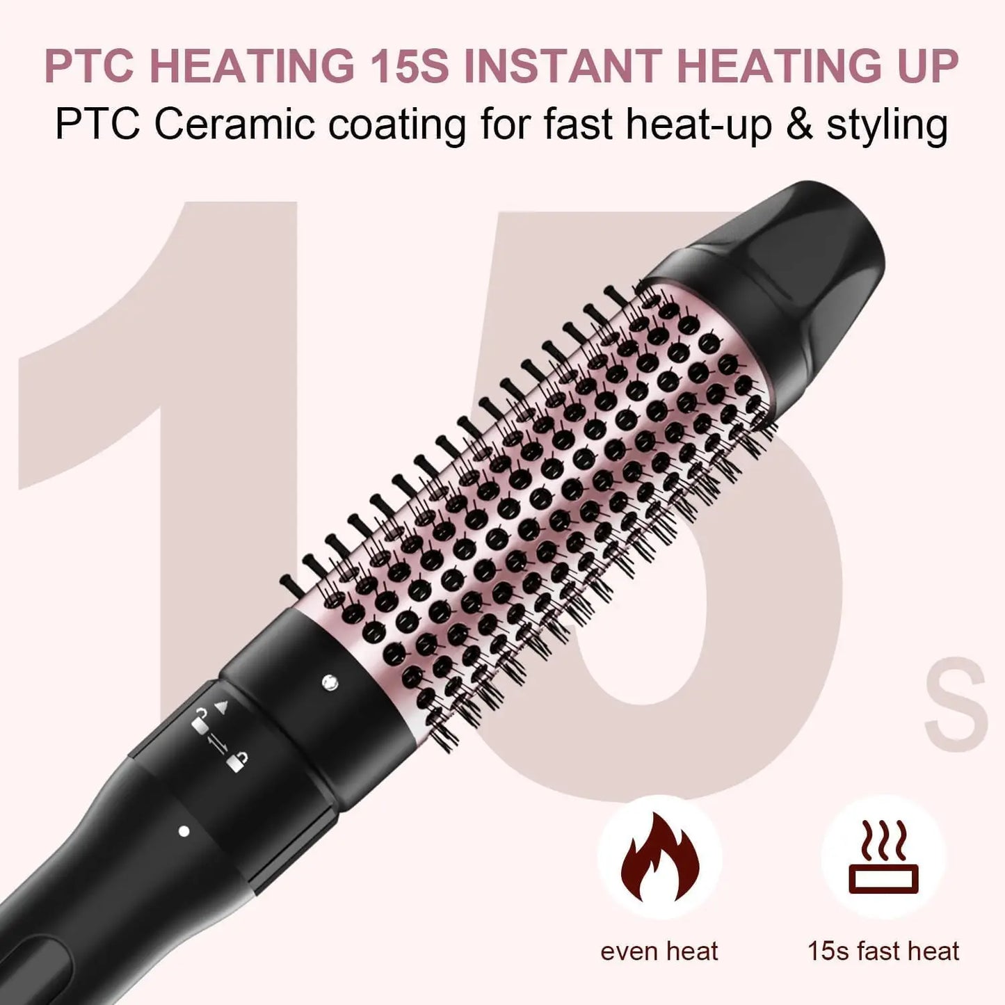 Thermal Round Curling Brush 1.5 Inch Hair Dryer Styler