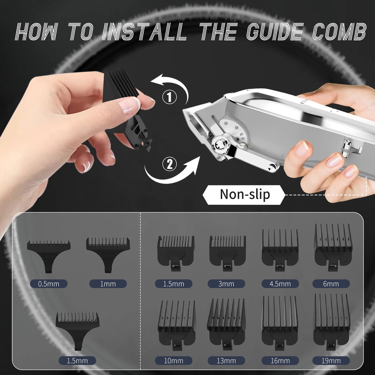 Sejoy Professional Hair Clipper Kit For Men Cordless