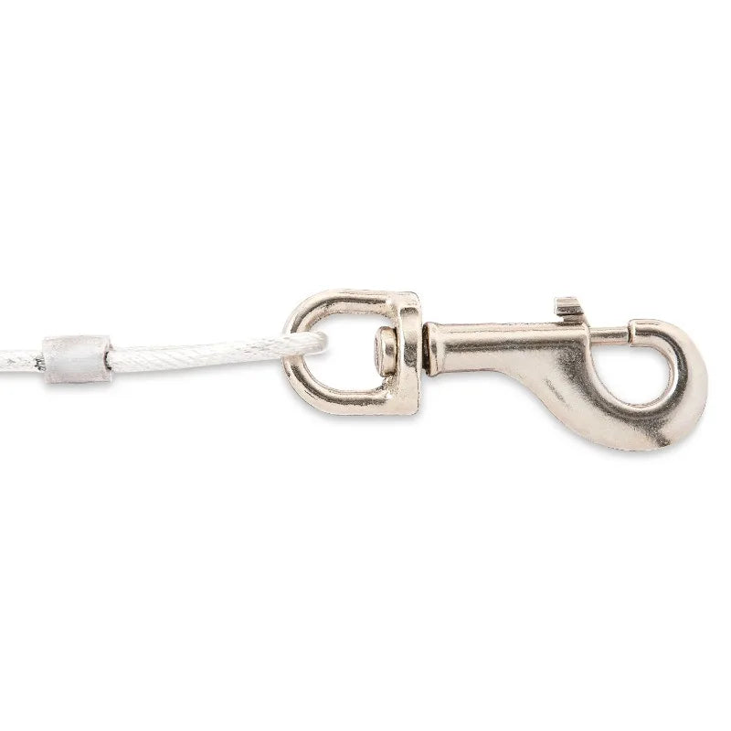 Vinyl-Covered Trolley Cable Tie-Out for Dogs, x-Large, 60' with 10' Runner