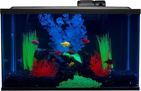 Glofish 10 Gallon Aquarium Fish Tank Kits, Includes LED Lighting and Décor (Amazon Exclusive)