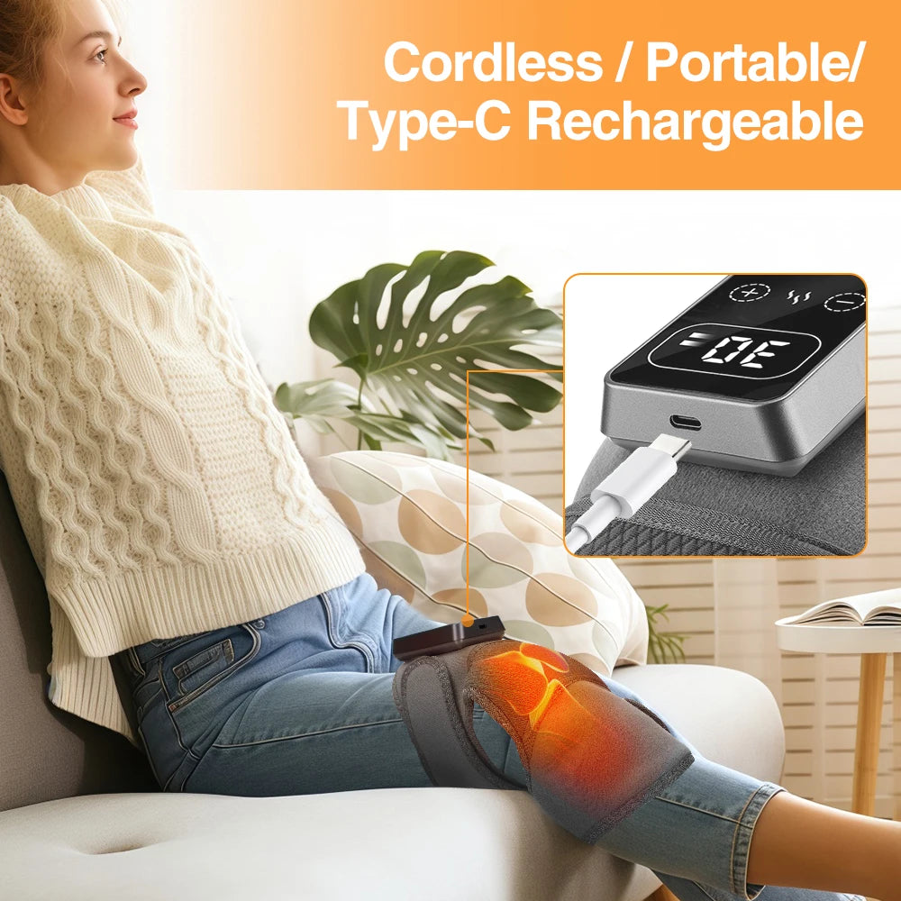 Electric Knee Shoulder Elbow Massager Vibration Heat