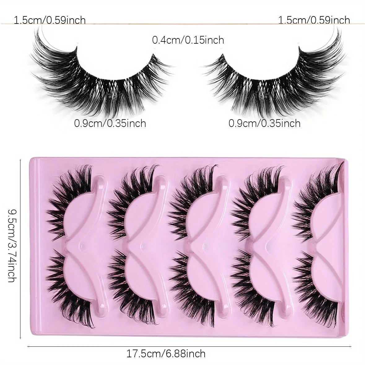 30 Pairs Cat Eye Lashes Fake Eyelashes Natural long Manga Lashes Winged End Eye Elongated Eyelashes Fake Lashes Makeup