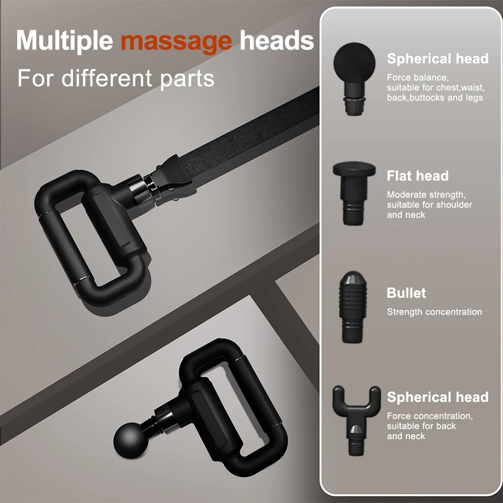 Deep Tissue Massager Gun Belt 2 In 1 Percussion Massage