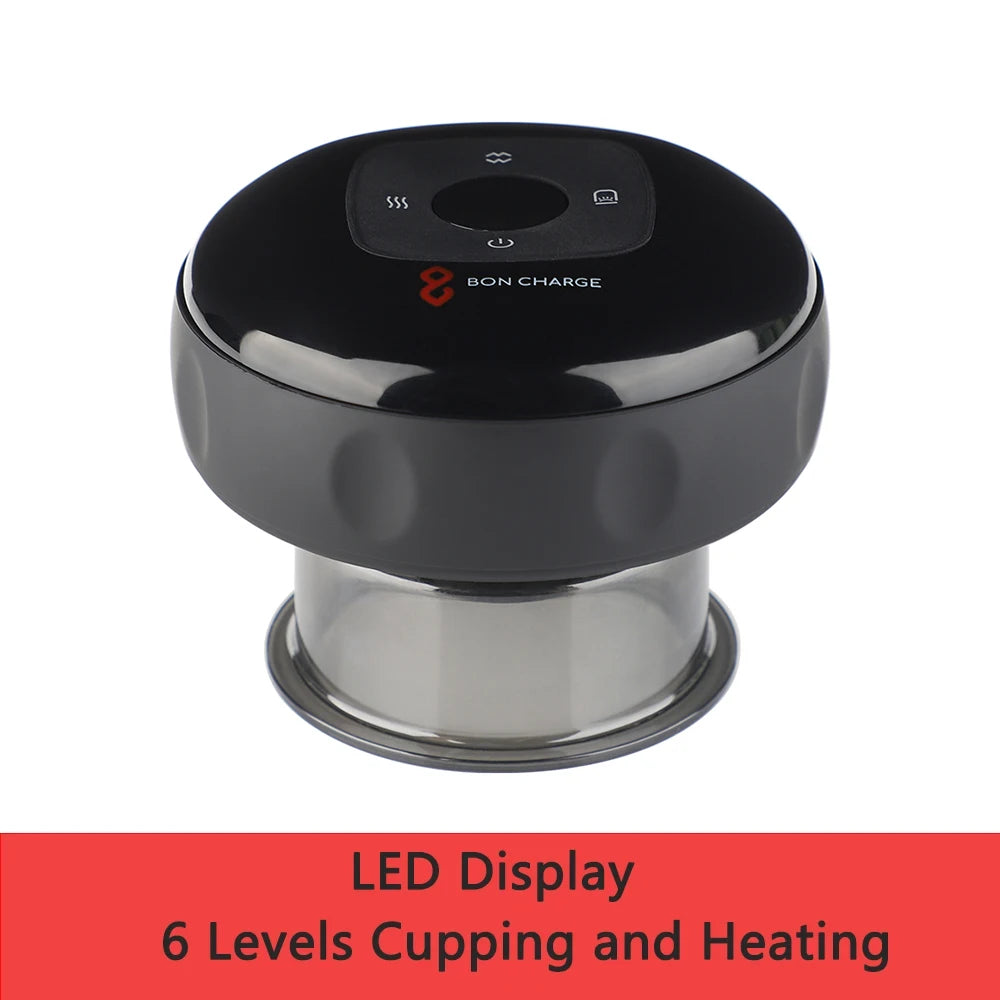 Electric Intelligent Breathing Vacuum Cupping Body Back Massage Device Scraping Physiotherapy Suction Guasha Cans