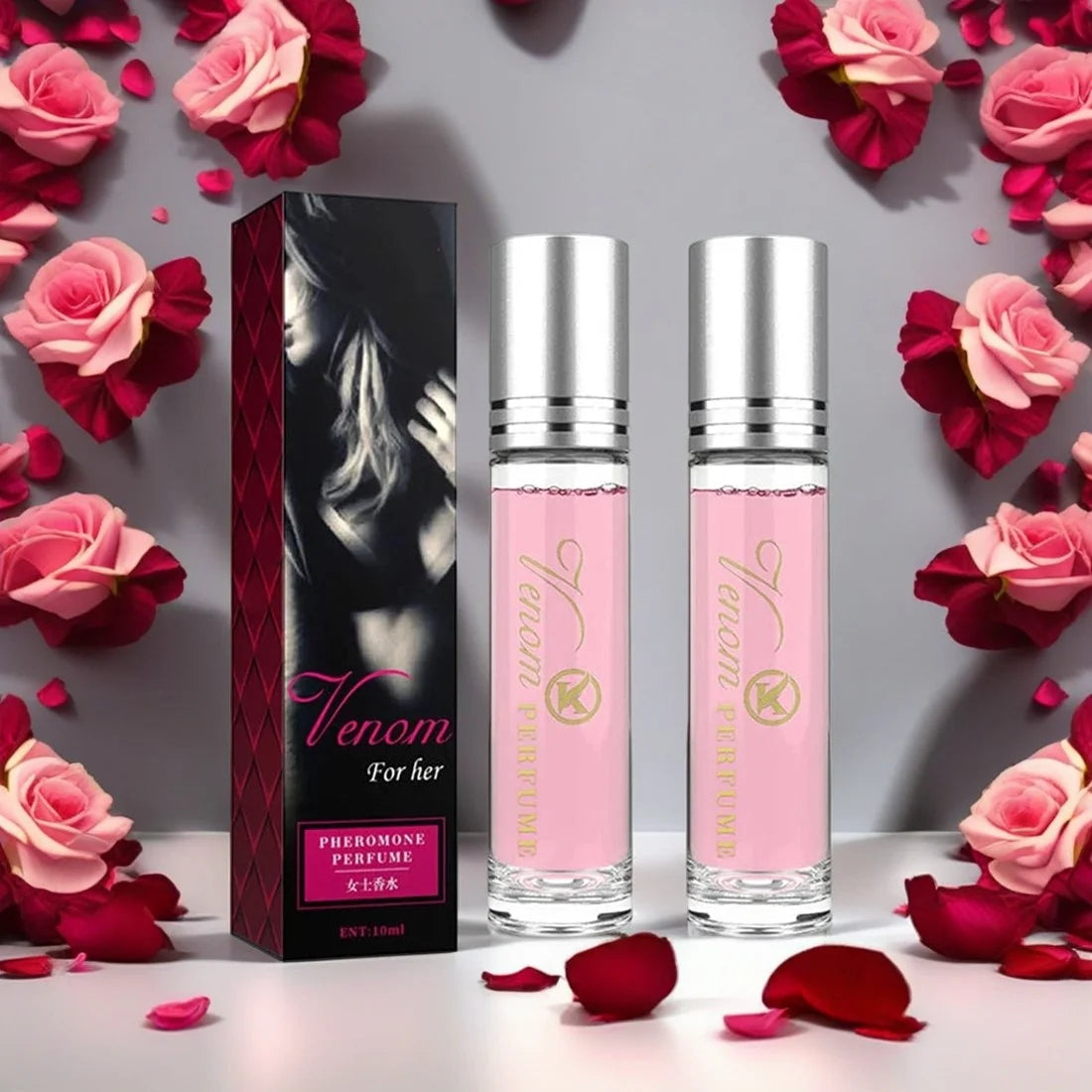 Portable Pheromone Perfume Rollerball for Women 10ml roll on fragrance- Fresh, Natural & Elegant Long-Lasting Scent