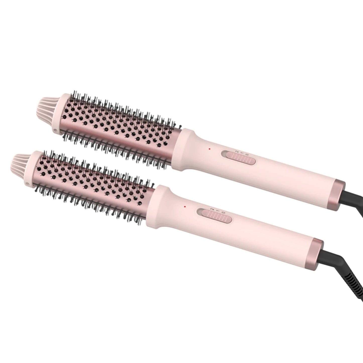 Thermal Brush for Blowout Look Negative Ion Brush Make Hair Smoother Heated Styler with Dual Voltage Straightening Curling