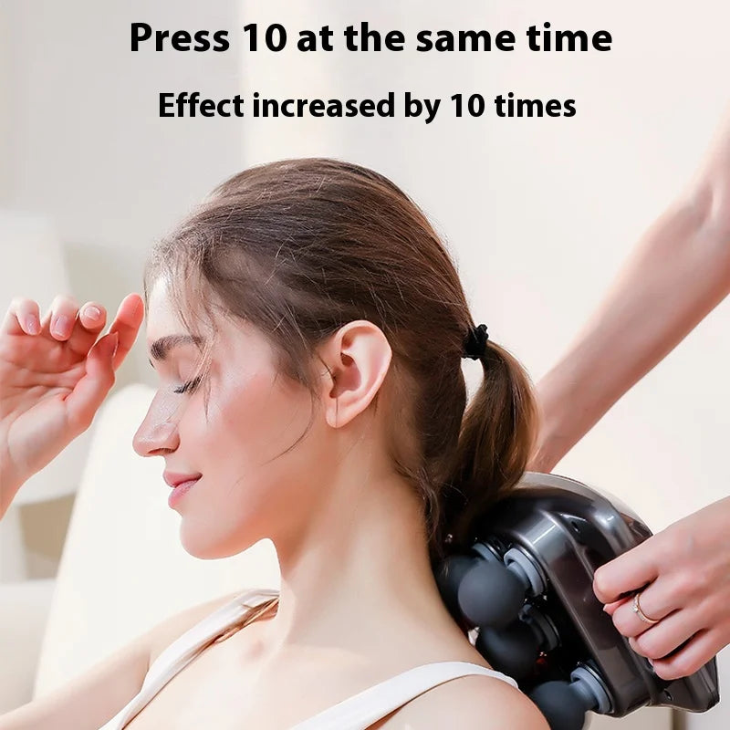 10 Head Massage Gun Deep Tissue Electric Massager For Body