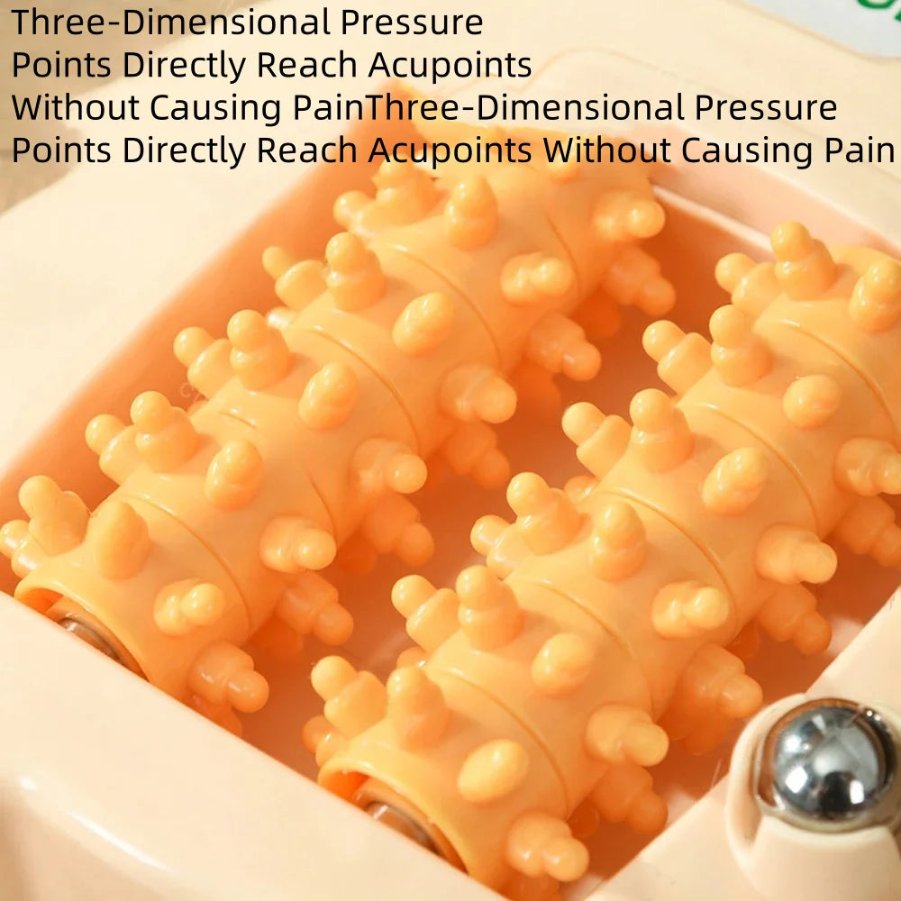 Dual Foot Massager Magnetic Beads Roller Acupoint Relief