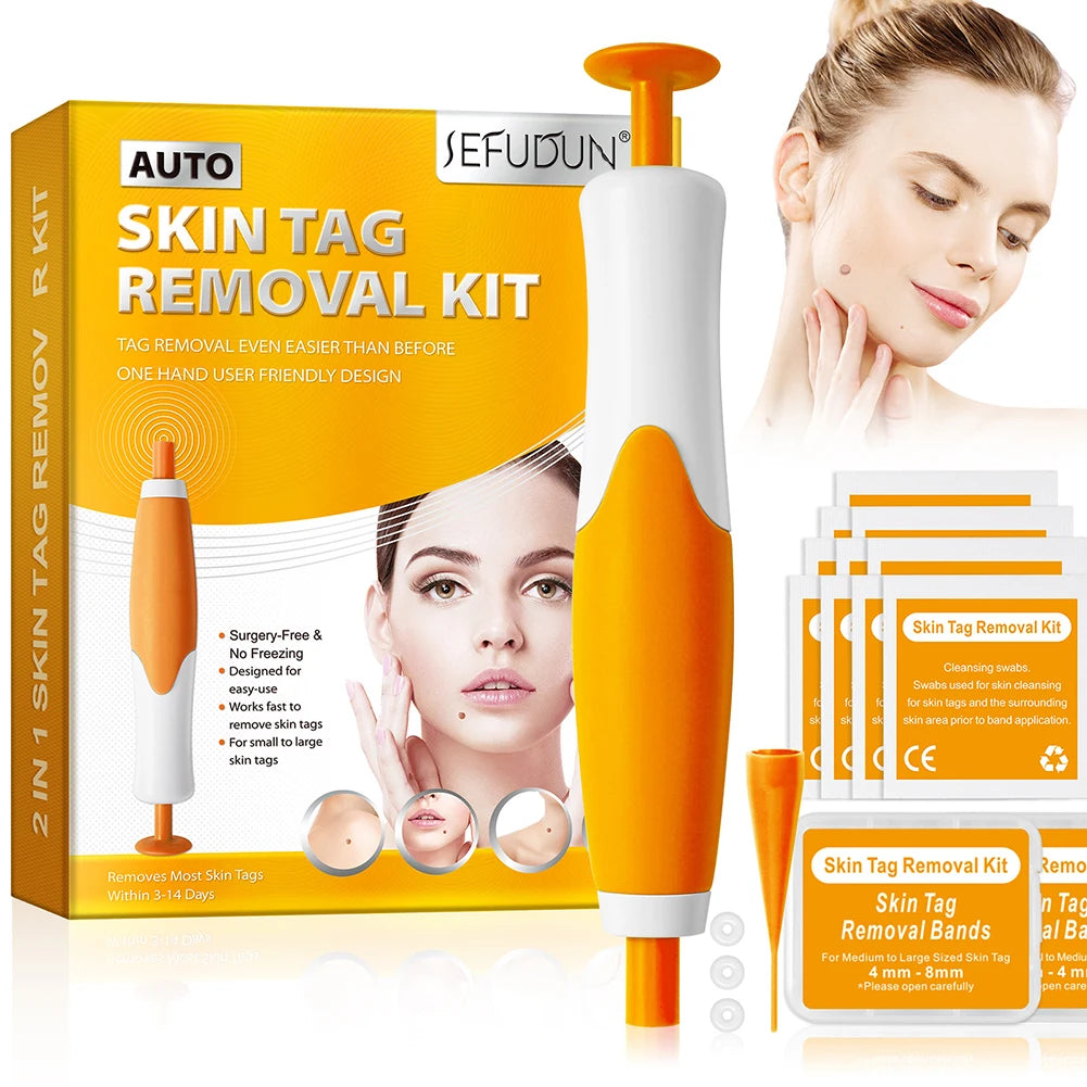 Skin Tag Removal Device Face Beauty Accessories Rubber Rings Wart Tag Remover Kit Multipurpose Supplies for Face Neck Chin Back