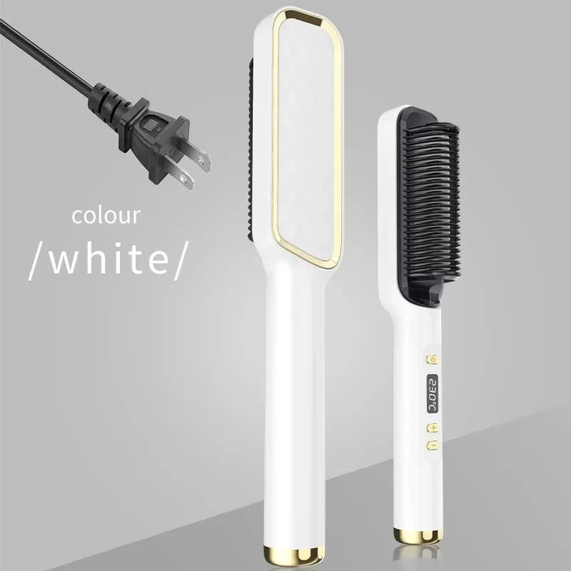 Electric Hot Comb Negative Ion Hair Straightener Brush