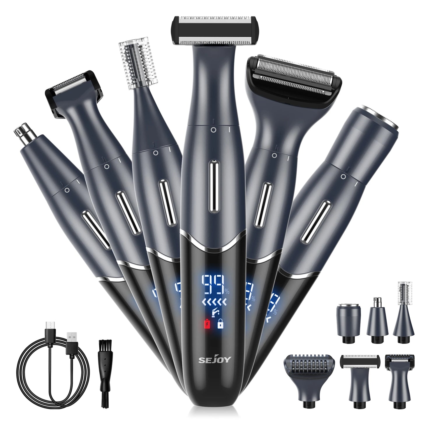 Sejoy 6 In 1 Body Hair Trimmer Nose Eyebrow Shaver Kit