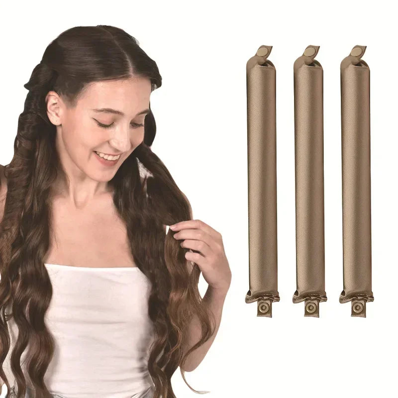 Heatless Hair Curler No Heat Rollers Satin Curling Rods
