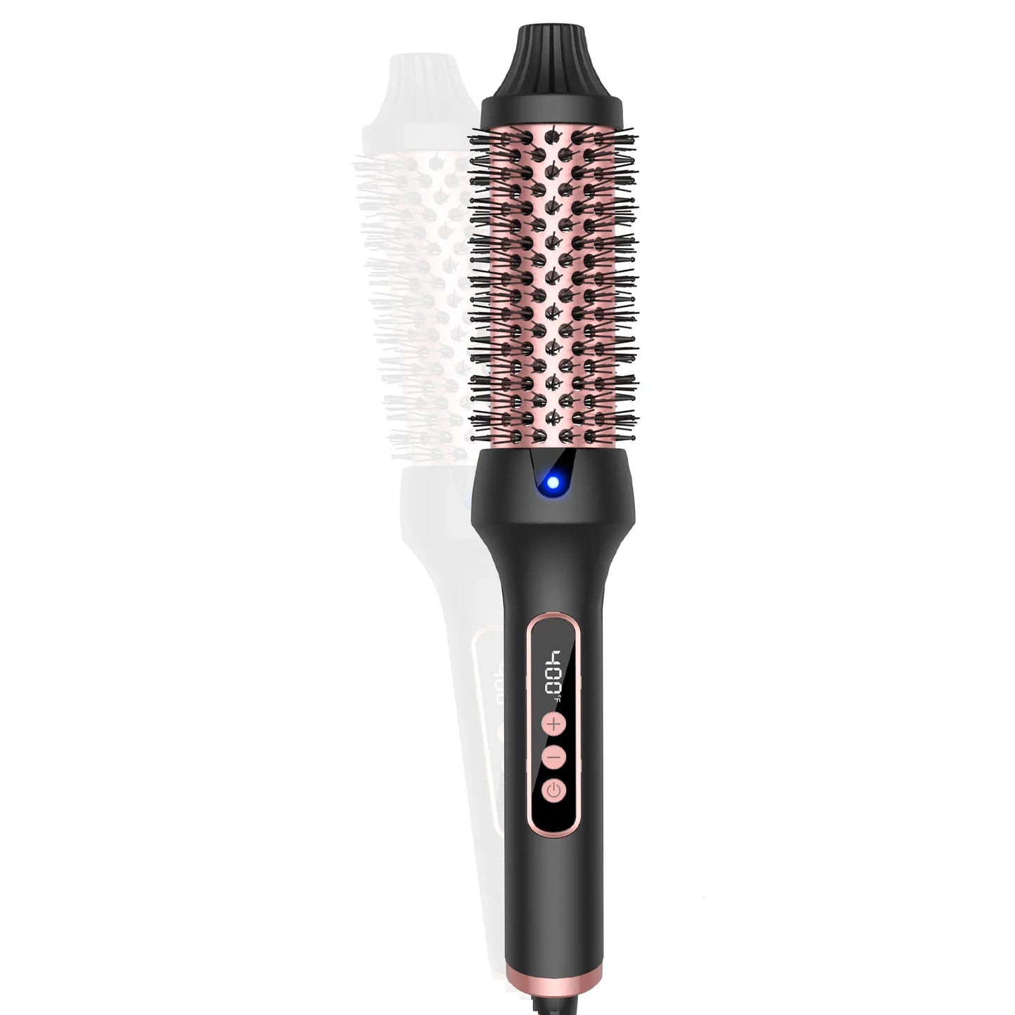 Thermal Hair Brush Hot Air Volumizer Curling Iron Black