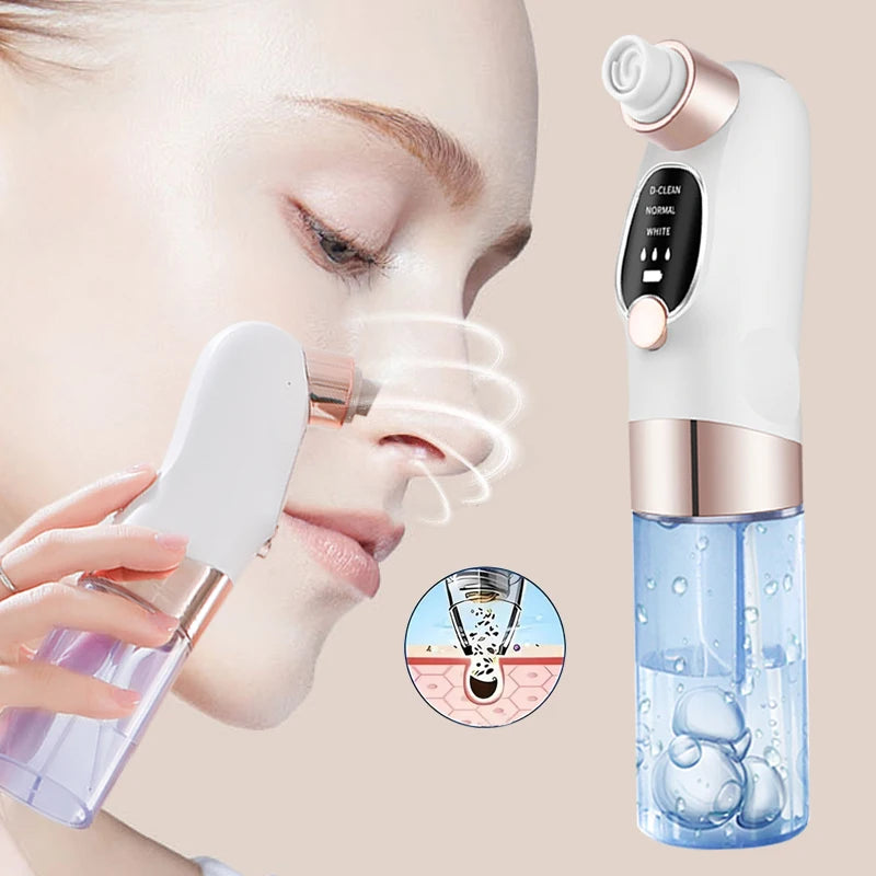 USB charging blackhead cleaning and beauty device - portable facial pore cleaner with 5 probes for gentle and safe cleaning