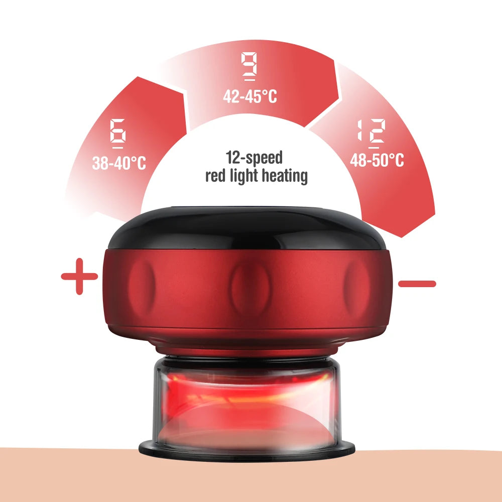 Electric Intelligent Breathing Vacuum Cupping Body Back Massage Device Scraping Physiotherapy Suction Guasha Cans