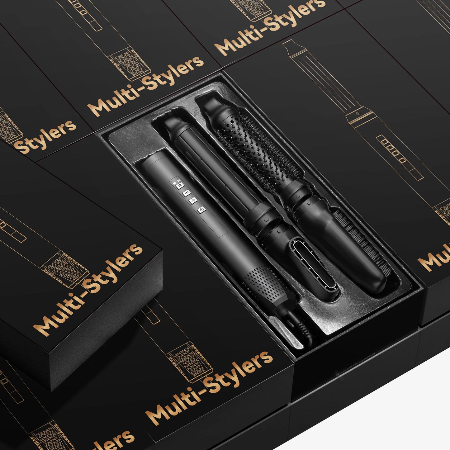 OKWRAP 5 in 1 Hot Air Styler Hair Dryer and Straightener
