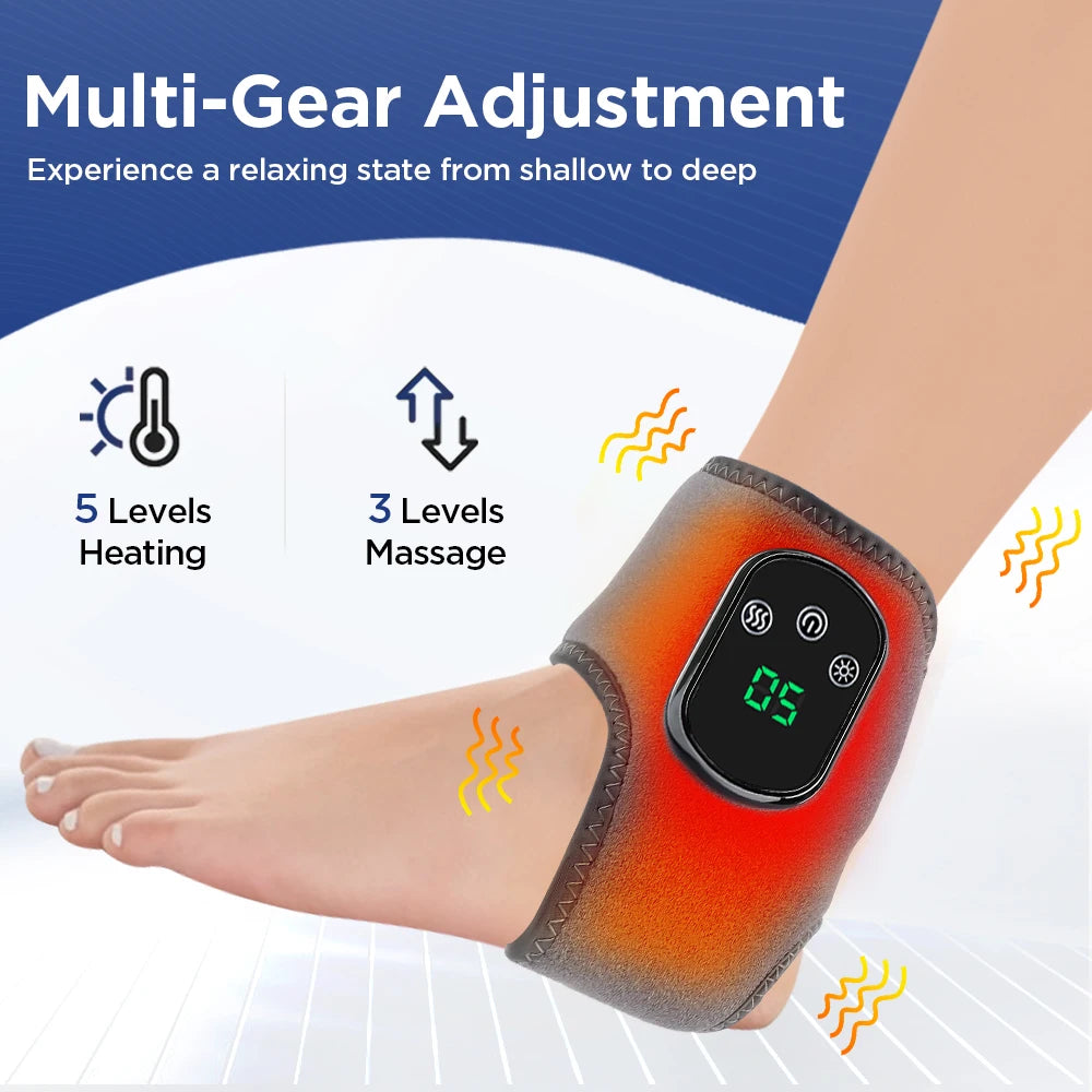 Electric Foot Heat Massager With Vibration Ankle Brace