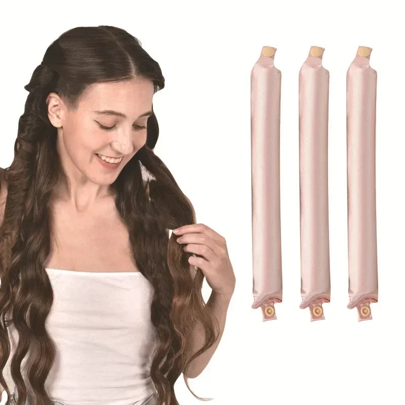 Heatless Hair Curler No Heat Rollers Satin Curling Rods