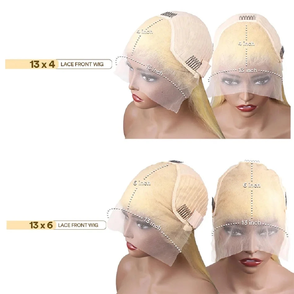 613 Blonde Lace Front Wig Human Hair 13x6 HD Frontal