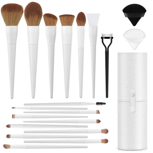BESTOPE PRO Makeup Brushes With Case 20PCs Professional Makeup Brush Set, Foundation Powder Eyeshadow Brush Set Eyebrow Conceale