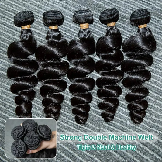 30 40 Inch Loose Wave Bundles Raw Bundles Brazilian Unprocessed Human Hair Virgin Loose Deep Wave Curly Bundles Weave Extensions