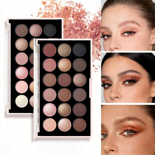 18 Color Eyeshadow Palette Waterproof Sweatproof Long Lasting Pigment
