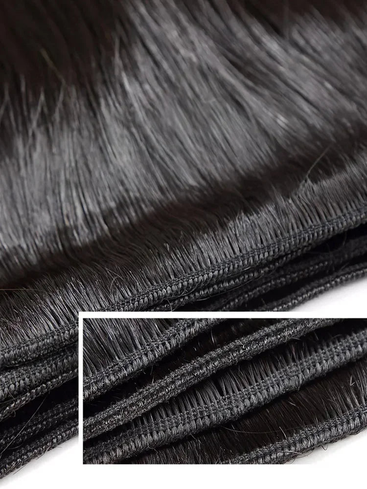 Mossily 30 40 Inch Bone Straight 100% Human Hair Bundles Deal Brazilian Human Hair 3 4 Bundles Raw Hair Extensions Natural Color