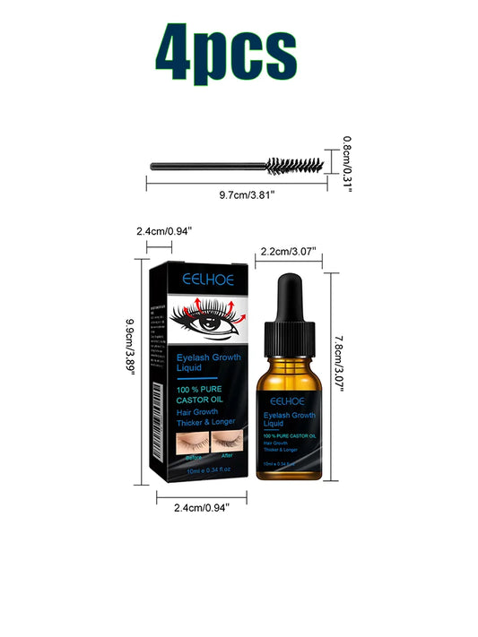 EELHOE Castor Oil Mascara Daily Natural Eyelash Curling Beautiful and Long-Lasting Makeup Gentle and Moisturizing Care Solution