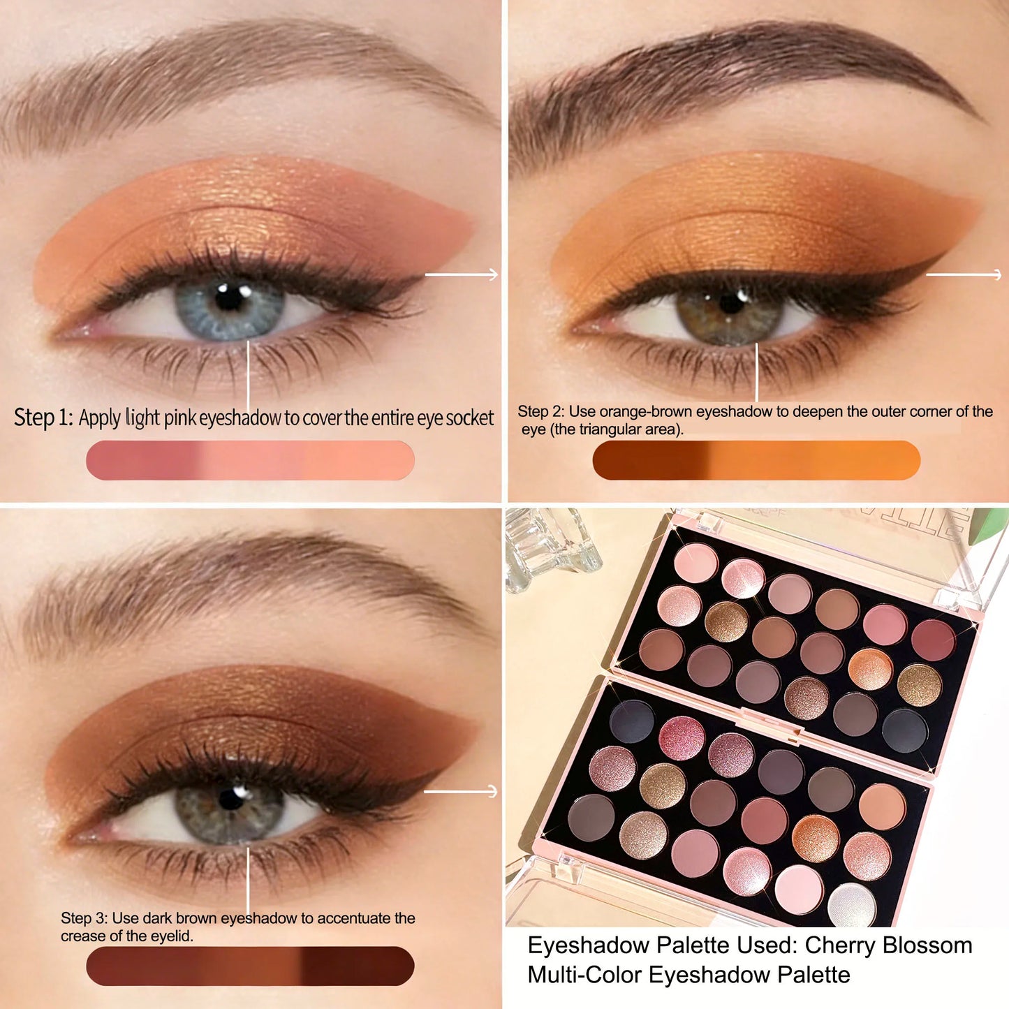 18 Color Eyeshadow Palette Waterproof Sweatproof Long Lasting Pigment