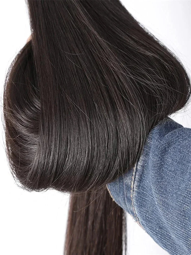 Mossily 30 40 Inch Bone Straight 100% Human Hair Bundles Deal Brazilian Human Hair 3 4 Bundles Raw Hair Extensions Natural Color