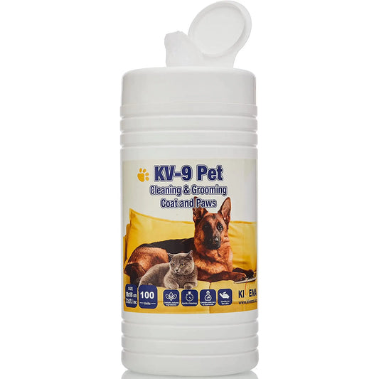 Kivema Pet Wipes 100 Cleansing Wipes for Cats and Dogs Keep Your Furry Friend Clean and Fresh Between Baths