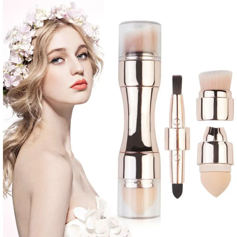 4 In 1 Makeup Brushes Foundation Eyebrow Shadow Concealer Eyeliner Blush Powder Cosmetic Professional Maquiagem Beauty Health