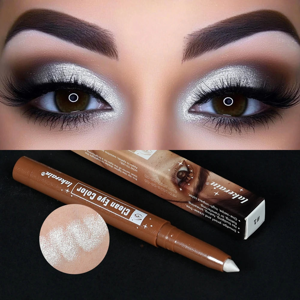 Highlight Stick Glitter White 1pc Shimmering Eyeshadow Eyeshadow Pencil for Bright Eyes Dazzling Effect Makeup Highlighter