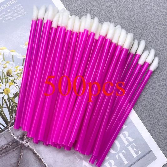 500pcs Lip Brush Eyelash Wands Applicators Disposable Lip Brush Lipstick Brush Lip Gloss Applicator Wands Makeup Beauty Tool