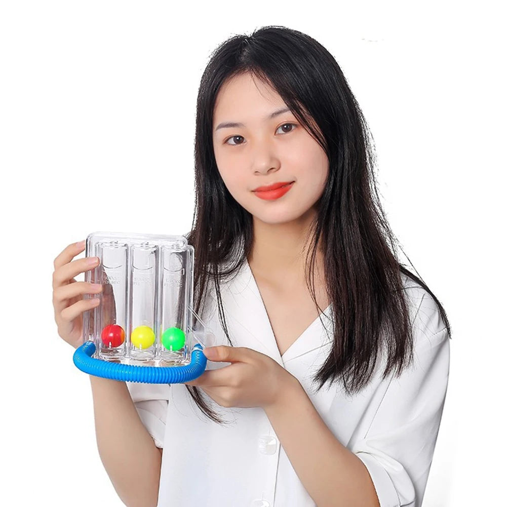 3 Ball Breath Measurement System Lung Function Exerciser Lightweight Training Device For Rehabilitation Cardio Fitness