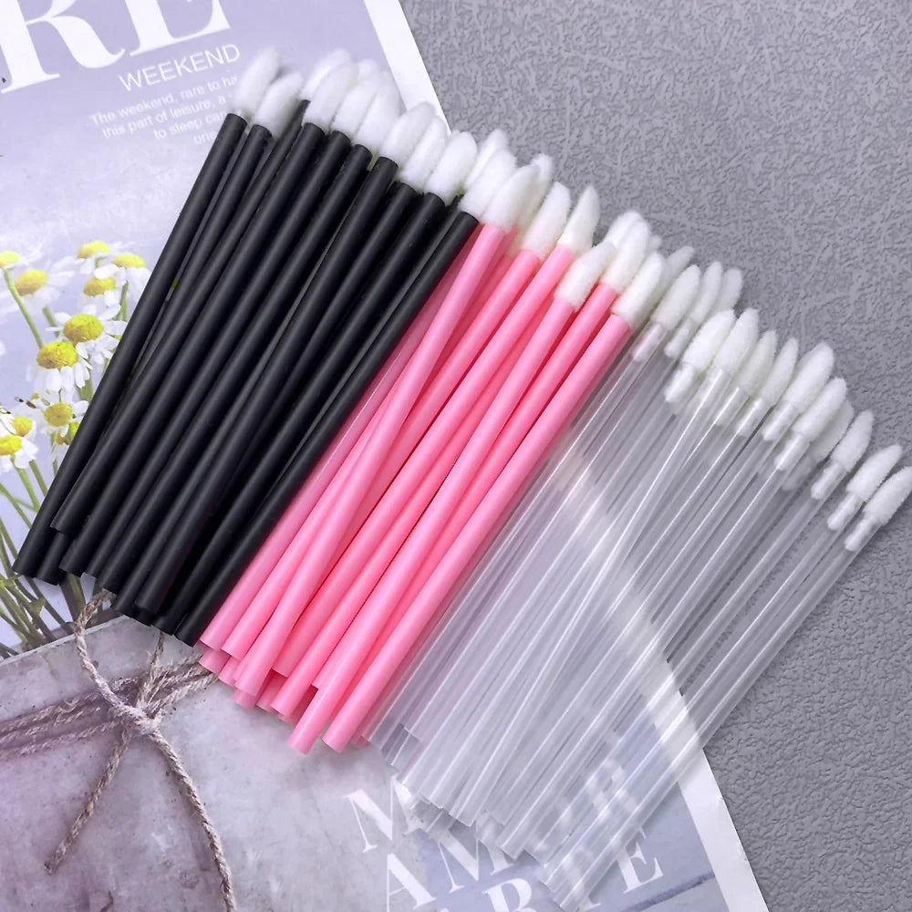 500pcs Lip Brush Eyelash Wands Applicators Disposable Lip Brush Lipstick Brush Lip Gloss Applicator Wands Makeup Beauty Tool