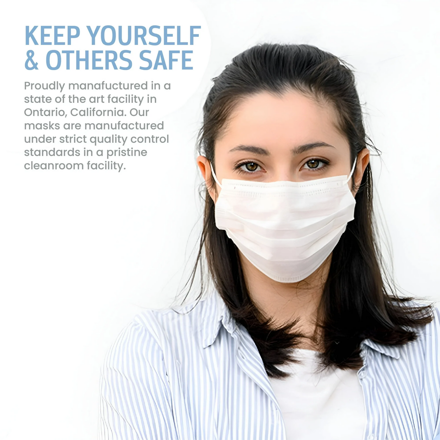 50 Protective Face Masks! 3 Breathable Layers, 5 Colorful Options for Adults. 10-Pack Variety Sets, Ideal for Everyday St